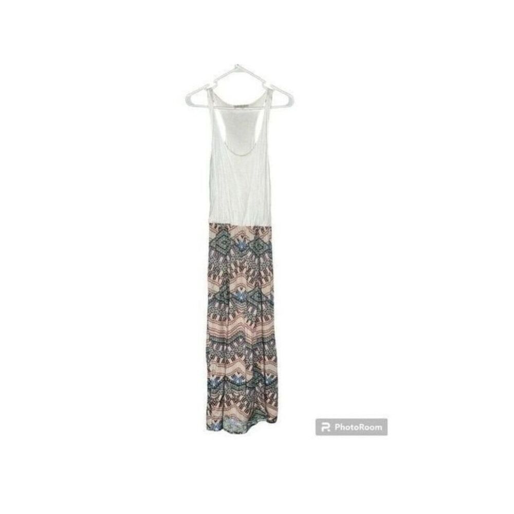 Pink Rose Sleeveless Boho Stretch Dress